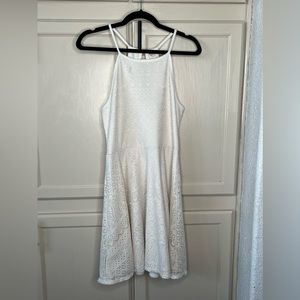 109 Mossimo Cream Lace A-line Dress with Keyhole Back